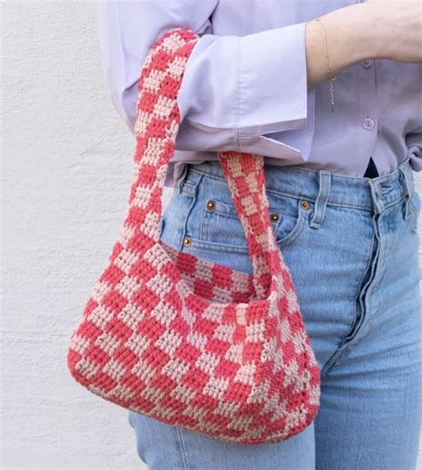 checkered pattern purse.